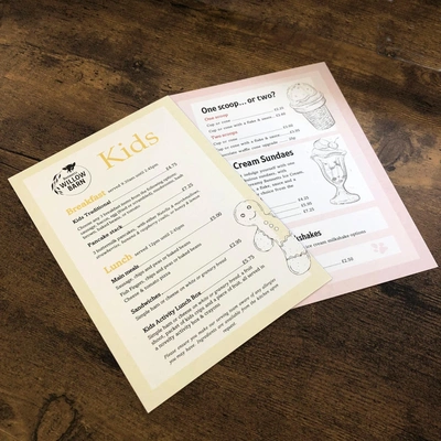  Bennetts Willow Barn Flat Menus