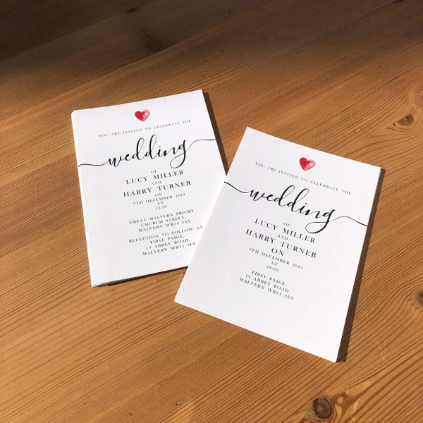  Standard Wedding Day And Evening Invites