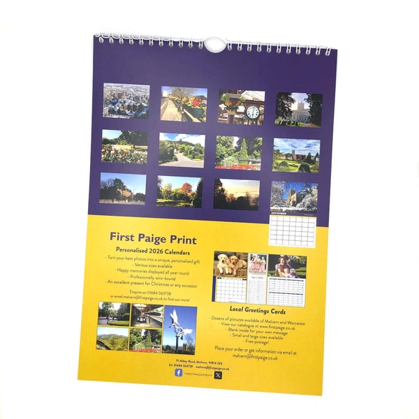  Malvern 2026 Calendar Back