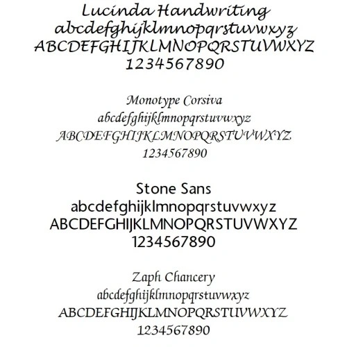 Typefaces 2