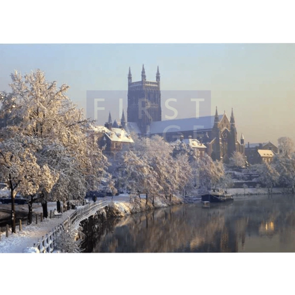 86/2X Worcester Cathedral and River Severn