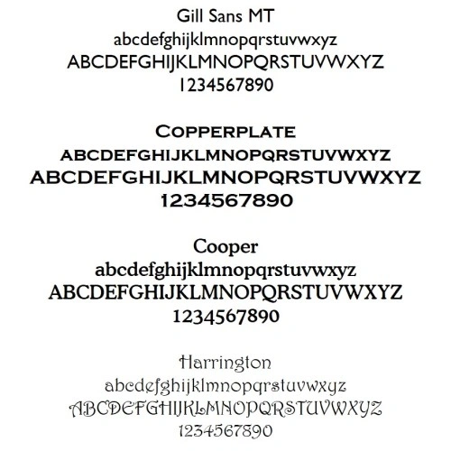 Typefaces 1