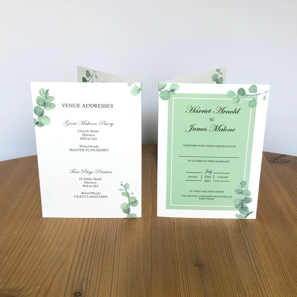  Single Fold Invites