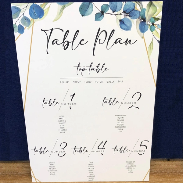  Wedding Table Plan