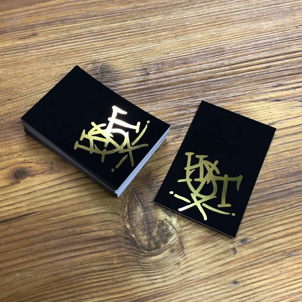 Gold Foil Appointment Cards for Homestead Tattoo